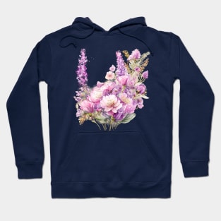 Beautiful Purple and Pink Wildflowers meadow, Lavender Flowers Violet Wildflowers garden Hoodie